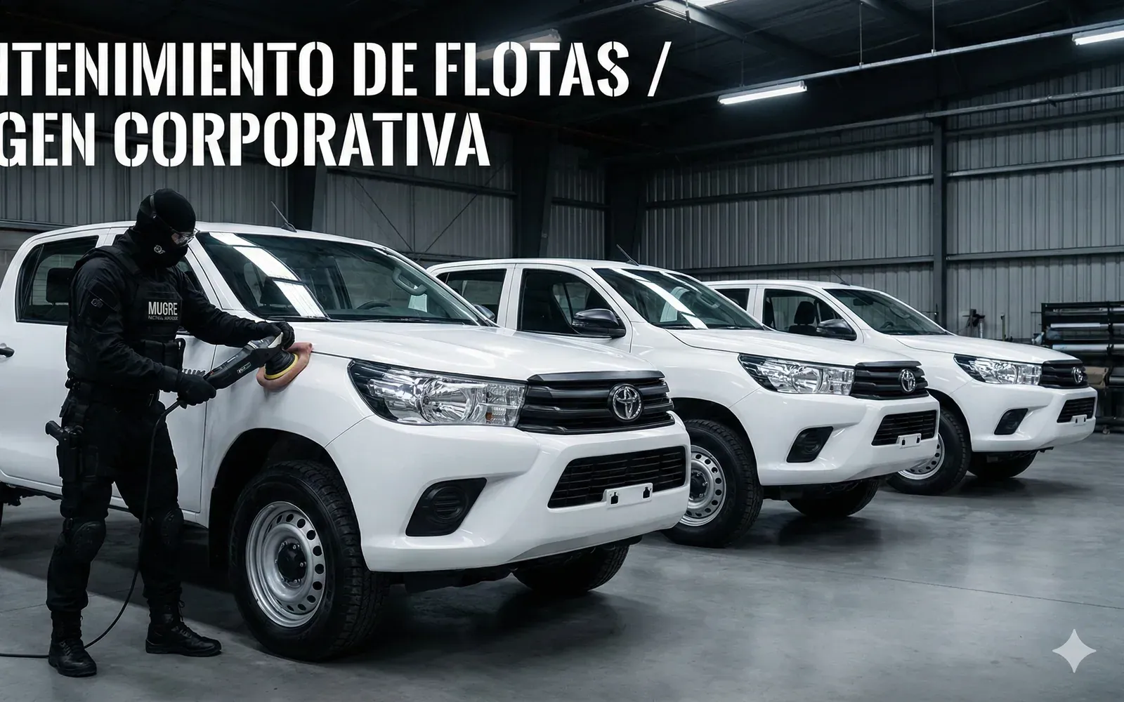 Composición de lavado de autos para flotas y empresas en Quito